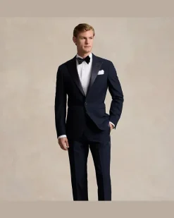 Tailored-Fit Polo-Smoking aus Barathea Blue