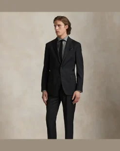 Tailored-Fit Wollserge-Anzug Polo Grey