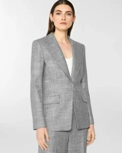 Tailored jacket with single-breast Grey