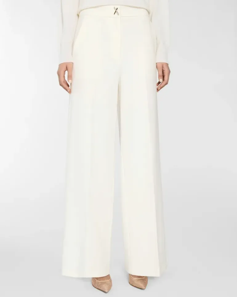 Tailored palazzo trousers White