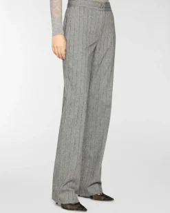 Tailored pinstripe wool trousers Grey
