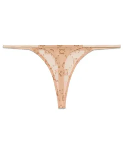 Tanga aus Mesh - Nude