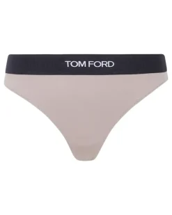 Tanga mit Logo-Bund - Nude