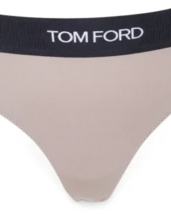 Tanga mit Logo-Bund - Nude