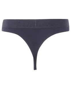 Tanga mit Logo-Bund - Schwarz