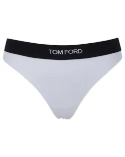 Tanga mit Logo-Bund - Weiß