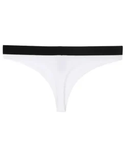Tanga mit Logo-Bund - Weiß