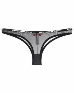 Tanga mit Logo-Print - Schwarz