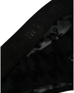 Tanga mit Monogramm - Schwarz