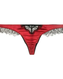 Tanga mit Spitze - Rot