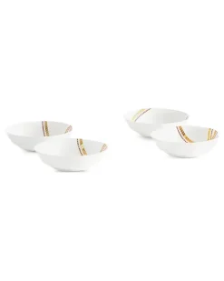 Tang Teller mit Print (4er-Set) - Weiß