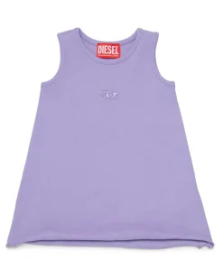 Tankkleid mit gesticktem Logo - Kleider - Damen - Violett