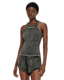 Tanktop aus Baumwolle - Oberteile - Damen - Grau