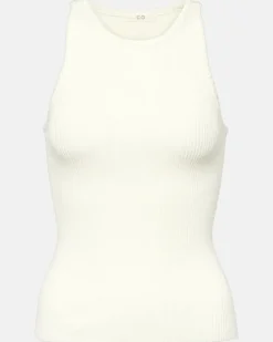 Tanktop aus Baumwollgemisch Weiß