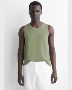 Tanktop Aus Bouclé-Strick GrüN