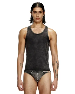 Tanktop mit Denim-Effekt - Oberteile - Herren - Schwarz