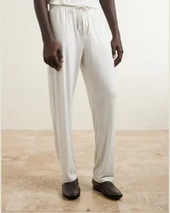 Tapered-Leg Stretch-TENCEL™ Lyocell Pyjama Trousers Neutrals