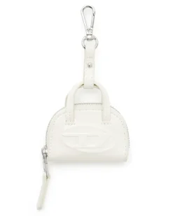 Taschenanhänger aus glänzendem, geknittertem Naplak - Charms und Schlüsselanhänger - Damen - Weiss