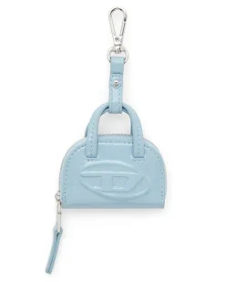 Taschenanhänger aus glänzendem, geknittertem Naplak - Charms und Schlüsselanhänger - Damen - Blau