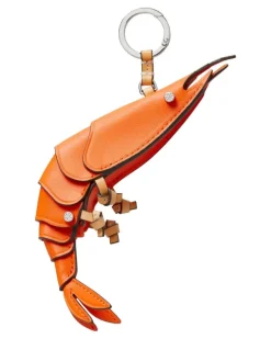 Taschenanhänger mit Garnelen - Orange
