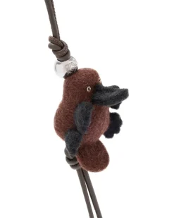Taschenschmuck Schnabeltier aus Filz Brown