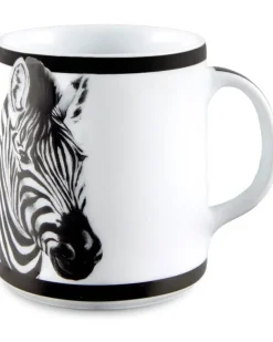 Tasse mit Zebra-Print - Weiß