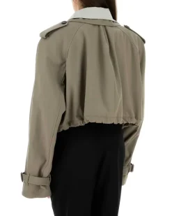 Taupegrey Exterior: Polyester Cotton Trench Coat