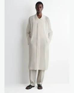Technischer Trenchcoat Aus Durchscheinendem Nylon Weiß