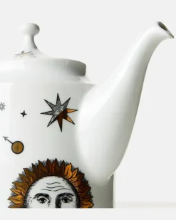 Teekanne Astronomi aus Porzellan Weiß