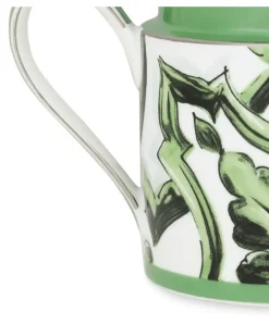 Teekanne mit grafischem Print - Weiß