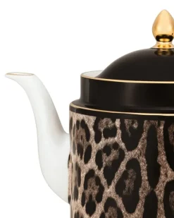 Teekanne mit Leoparden-Print - Braun