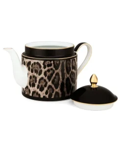 Teekanne mit Leoparden-Print - Braun