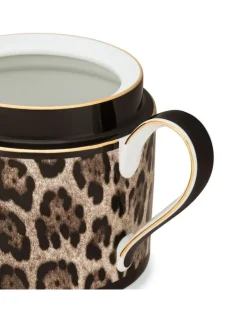 Teekanne mit Leoparden-Print - Braun