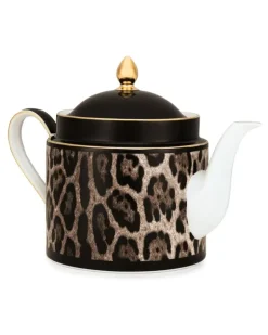 Teekanne mit Leoparden-Print - Braun