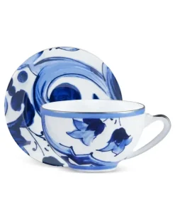 Teeservice mit Archiv-Print - Blau
