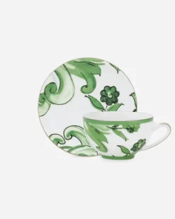 Teetasse Mit Untertasse Aus Porzellan - Teetassen Mehrfarbig