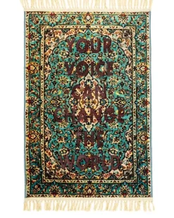 Teppich mit Print-Mix - Grün