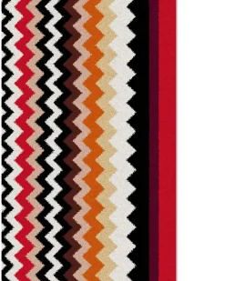 Teppich mit Zickzackmuster - Rot