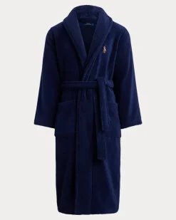 Terry-Morgenmantel mit Schalkragen Blue