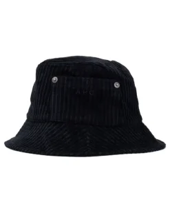 Thais Fischerhut aus Cord - Schwarz