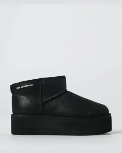 Thermo Wildleder-Schneestiefeletten Schwarz
