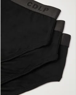 Three-Pack Stretch-Lyocell Briefs Black