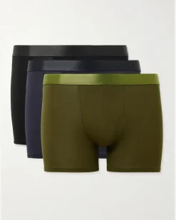 Three-Pack Stretch-TENCEL™ Lyocell Boxer Briefs Multi