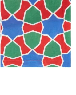 Tiles Tischdecke aus Leinen (320cm x 170cm) - Rot