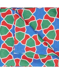 Tiles Tischdecke aus Leinen (320cm x 170cm) - Rot