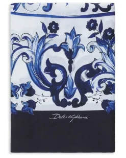 Tischdecke aus Leinen - Blau