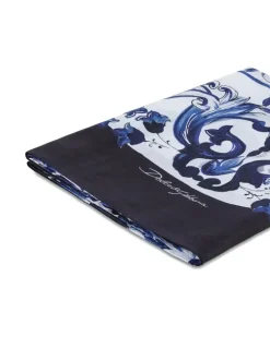 Tischdecke aus Leinen - Blau
