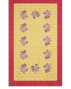 Tischdecke mit Arabesque Corolla-Print - Gelb