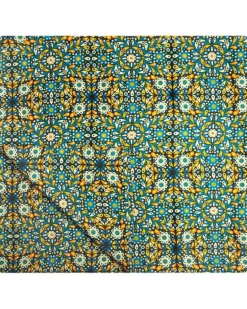 Tischdecke mit Blumenmuster - Blau