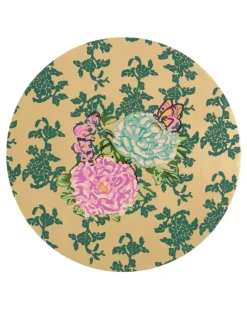 Tischdecke mit Blumen-Print - Nude